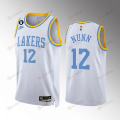 Los Angeles Lakers Kendrick Nunn 12 2022-23 Classic Edition White Men Jersey Swingman