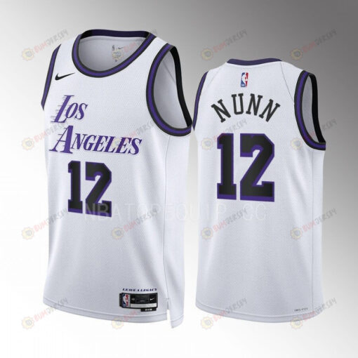 Los Angeles Lakers Kendrick Nunn 12 City Edition 2022-23 White Jersey Swingman