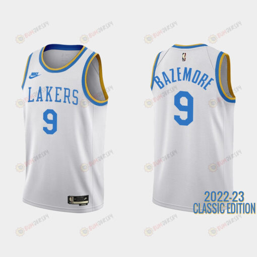 Los Angeles Lakers Kent Bazemore 9 2022-23 Classic Edition White Men Jersey