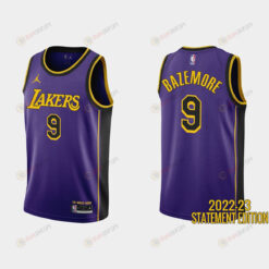 Los Angeles Lakers Kent Bazemore 9 Purple 2022-23 Statement Edition Men Jersey