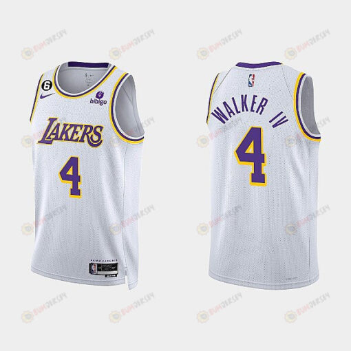 Los Angeles Lakers Lonnie Walker IV 4 2022-23 Association Edition White Men Jersey Swingman