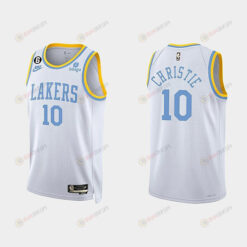 Los Angeles Lakers Max Christie 10 2022-23 Classic Edition White Men Jersey