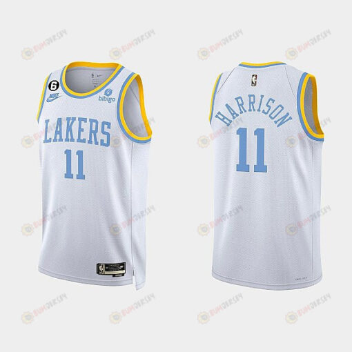 Los Angeles Lakers Shaquille Harrison 11 2022-23 Classic Edition White Men Jersey