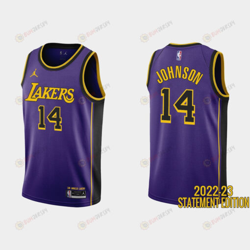 Los Angeles Lakers Stanley Johnson 14 Purple 2022-23 Statement Edition Men Jersey