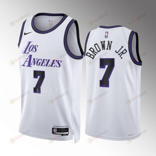 Los Angeles Lakers Troy Brown Jr. 7 2022-23 City Edition White Jersey