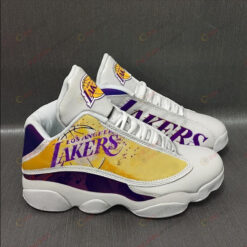 Los Angeles Lakers White Air Jordan 13 Sneakers Sport Shoes