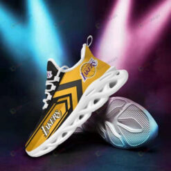 Los Angeles Lakers Yellow 3D Max Soul Sneaker Shoes