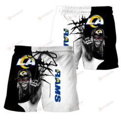 Los Angeles Rams Black White Hawaiian Shorts Summer Shorts Men Shorts - Print Shorts