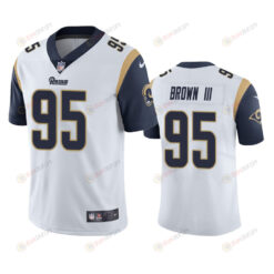 Los Angeles Rams Bobby Brown III 95 White Vapor Limited Jersey