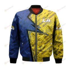Los Angeles Rams Bomber Jacket 3D Printed Abstract Pattern Sport