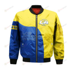Los Angeles Rams Bomber Jacket 3D Printed Curve Style Custom Text And Number