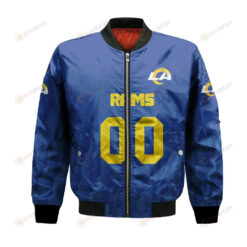 Los Angeles Rams Bomber Jacket 3D Printed Team Logo Custom Text And Number