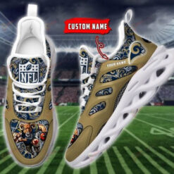 Los Angeles Rams Illustration Image Custom Name 3D Max Soul Sneaker Shoes