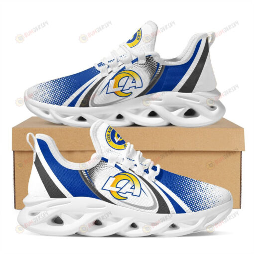 Los Angeles Rams Logo Pattern 3D Max Soul Sneaker Shoes