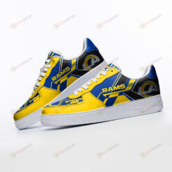 Los Angeles Rams Logo Pattern Air Force 1 Printed In Yellow Blue