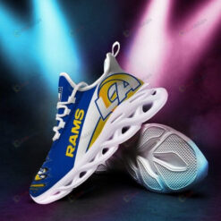 Los Angeles Rams Unique Design Blue 3D Max Soul Sneaker Shoes