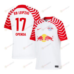 Lo?s Openda 17 RB Leipzig 2023/24 Home YOUTH Jersey - White/Red