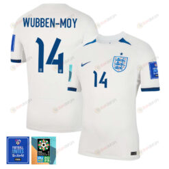 Lotte Wubben-Moy 14 England 1 Star FIFA Patch Women's National Team 2023-24 World Cup Home Men Jersey