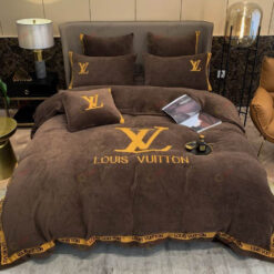 Louis Vuitton LV Heavy Velvet Bedding Set In Brown