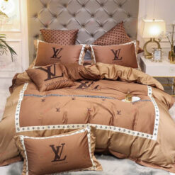Louis Vuitton Long-Staple Cotton Bedding Set In Brown