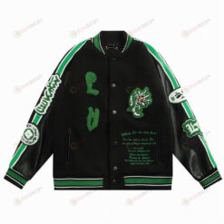 Louis Vuitton Monogram Bomber Varsity Jacket In Green Black