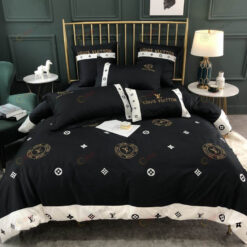 Louis Vuitton Monogram Long-Staple Cotton Bedding Set In Black