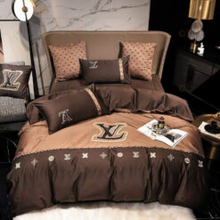 Louis Vuitton Monogram Long-Staple Cotton Bedding Set In Brown