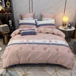 Louis Vuitton Monogram Satin Cotton Bedding Set In Pink