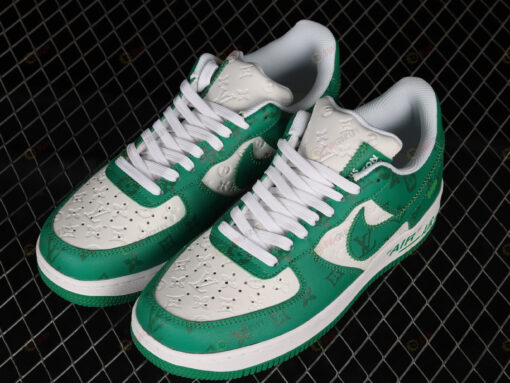 Louis Vuitton x Nike Air Force 1 07 Low White Green Shoes Sneakers