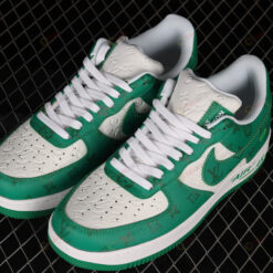 Louis Vuitton x Nike Air Force 1 07 Low White Green Shoes Sneakers