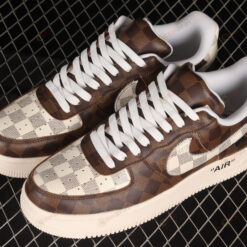 Louis Vuitton x Nike Air Force 1 Brown/White Shoes Sneakers