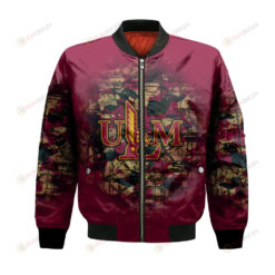 Louisiana-Monroe Warhawks Bomber Jacket 3D Printed Camouflage Vintage