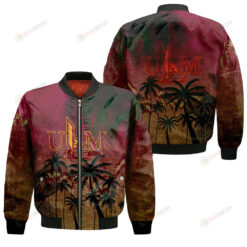 Louisiana-Monroe Warhawks Bomber Jacket 3D Printed Coconut Tree Tropical Grunge