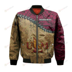 Louisiana-Monroe Warhawks Bomber Jacket 3D Printed Grunge Polynesian Tattoo