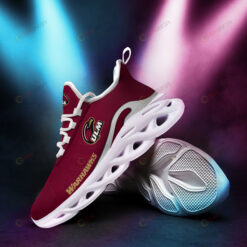 Louisiana Monroe Warhawks Logo Pattern 3D Max Soul Sneaker Shoes In Maroon