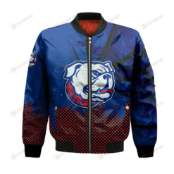Louisiana Tech Bulldogs Bomber Jacket 3D Printed Basketball Net Grunge Pattern