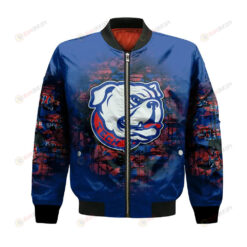 Louisiana Tech Bulldogs Bomber Jacket 3D Printed Camouflage Vintage