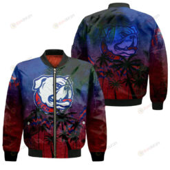 Louisiana Tech Bulldogs Bomber Jacket 3D Printed Coconut Tree Tropical Grunge