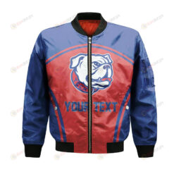 Louisiana Tech Bulldogs Bomber Jacket 3D Printed Curve Style Sport