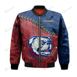 Louisiana Tech Bulldogs Bomber Jacket 3D Printed Grunge Polynesian Tattoo