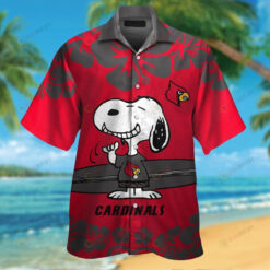Louisville Cardinals And Snoopy Hawaiian Shirt Set
