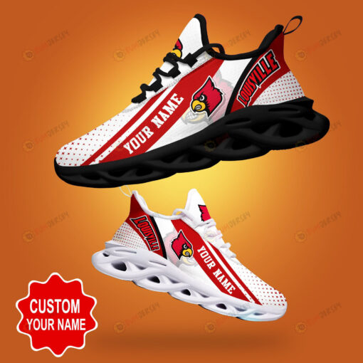 Louisville Cardinals Logo Pattern 3D Max Soul Sneaker Shoes