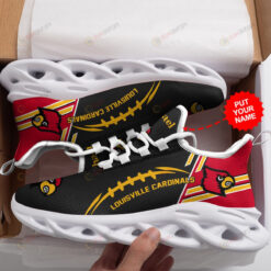 Louisville Cardinals Logo Pattern Custom Name 3D Max Soul Sneaker Shoes