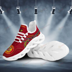 Louisville Cardinals Logo Pattern Custom Name 3D Max Soul Sneaker Shoes In Red