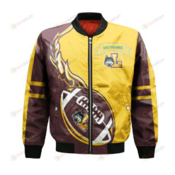 Loyola-Maryland Greyhounds Bomber Jacket 3D Printed Flame Ball Pattern