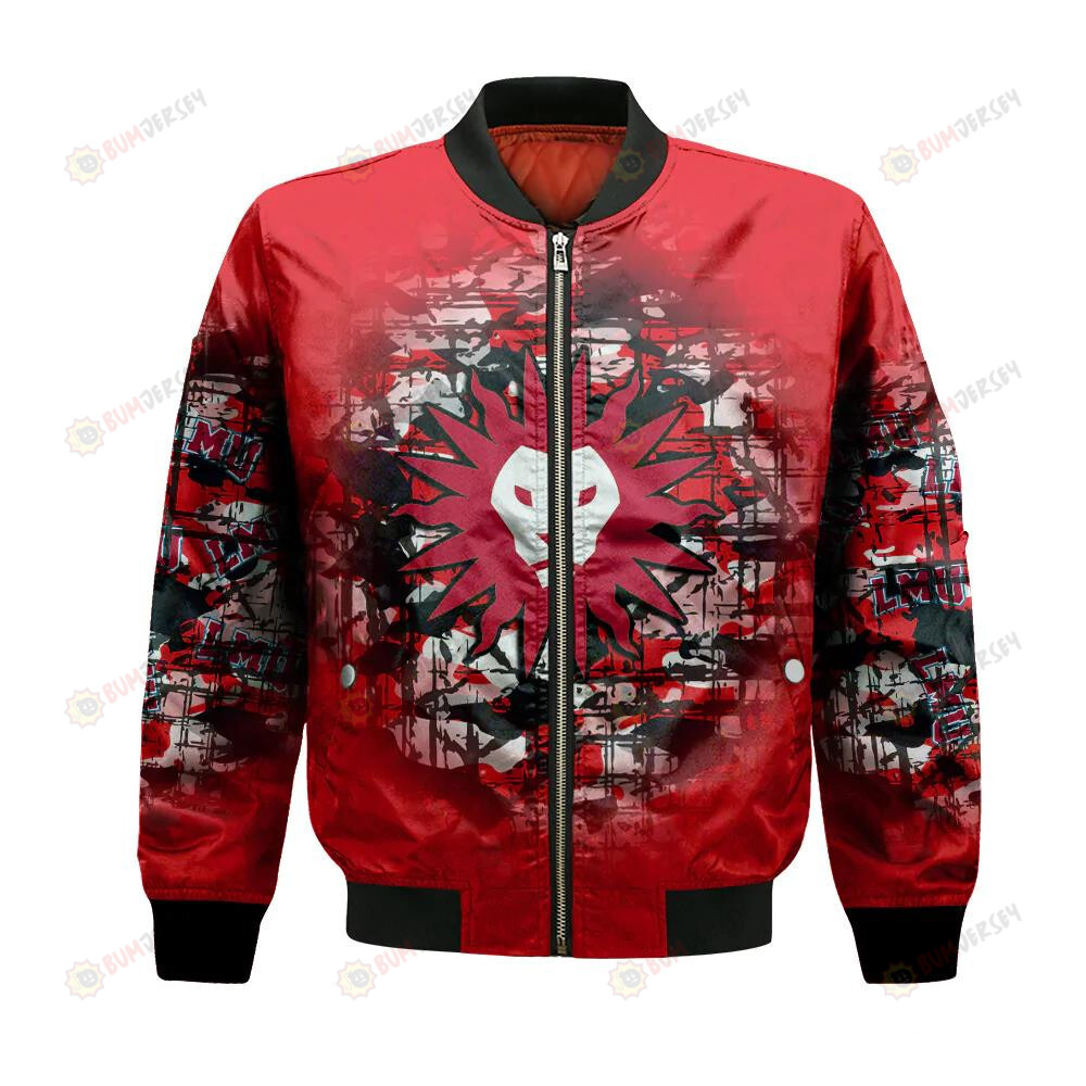 Loyola Marymount Lions Bomber Jacket 3D Printed Camouflage Vintage