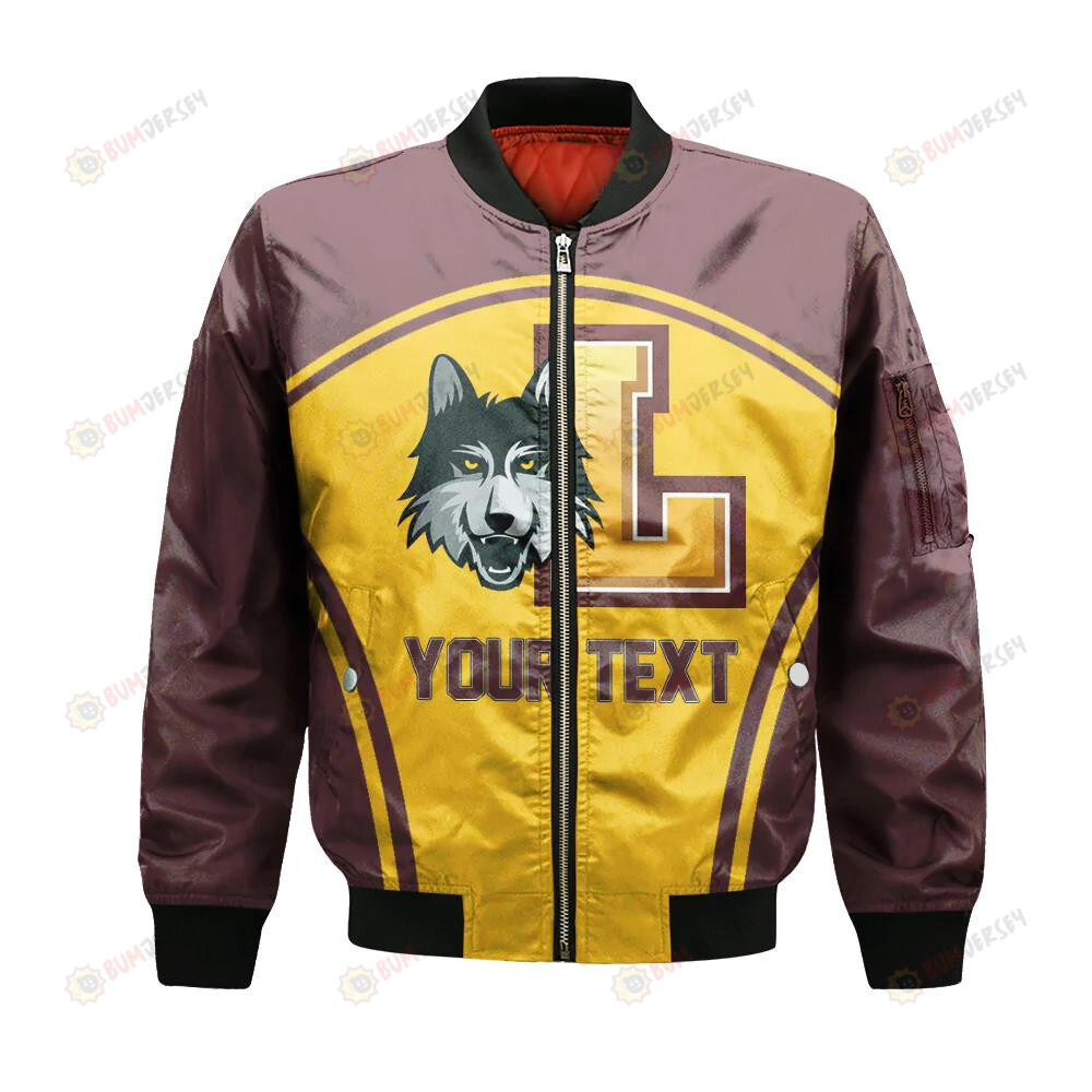 Loyola Ramblers Bomber Jacket 3D Printed Custom Text And Number Curve Style Sport