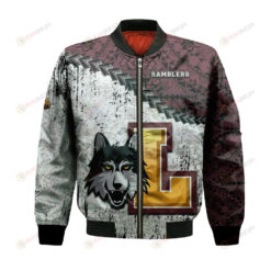 Loyola Ramblers Bomber Jacket 3D Printed Grunge Polynesian Tattoo