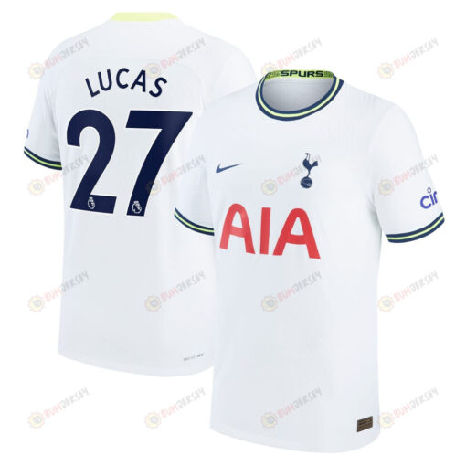 Lucas 27 Tottenham Hotspur Men 2022/23 Home Player Jersey - White