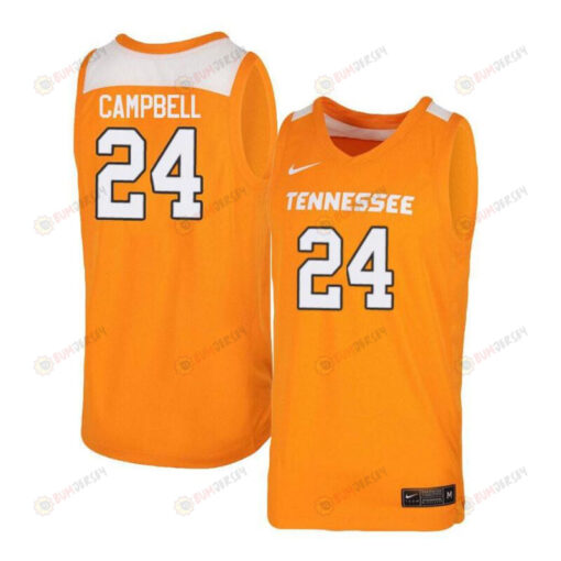Lucas Campbell 24 Tennessee Volunteers Elite Basketball Men Jersey - Orange White